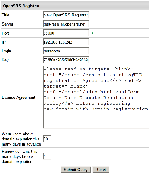 Opensrs Configuration H Sphere Administrator Guide Positive Software Corporation